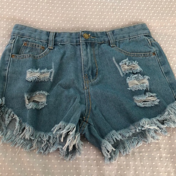 Distressed Jean Shorts - Picture 1 of 2